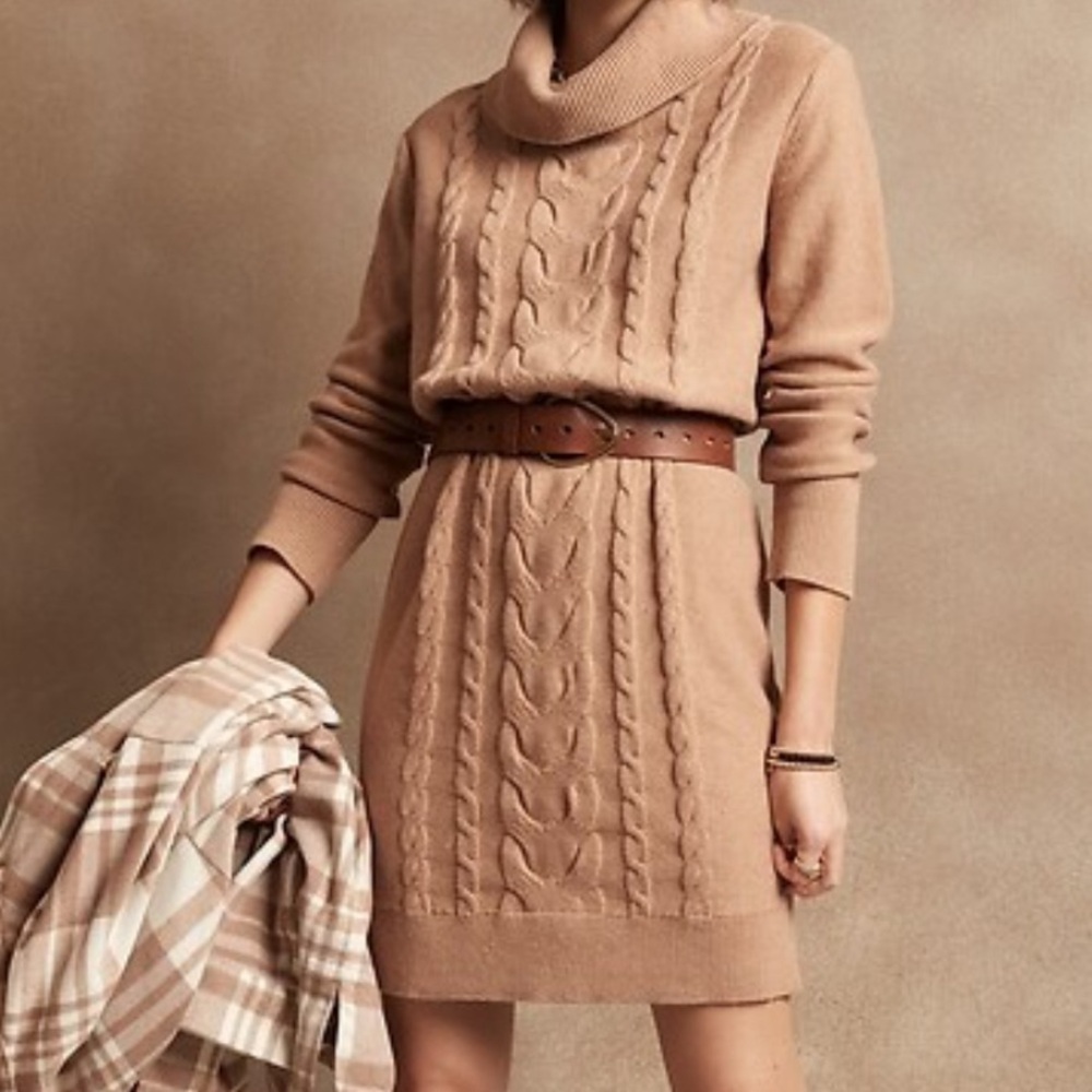 NWT Banana Republic Cable Knee-Length Sweater Dress 👗38” long